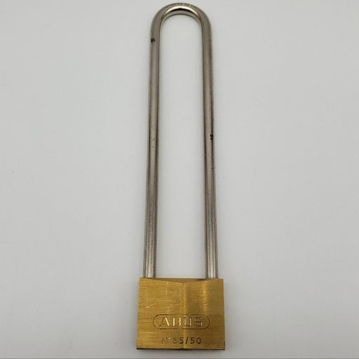 Abus No 85 / 50 Padlock 7-3/4"L x 0.30" D Shackle 2" Wide Body Solid Brass 1