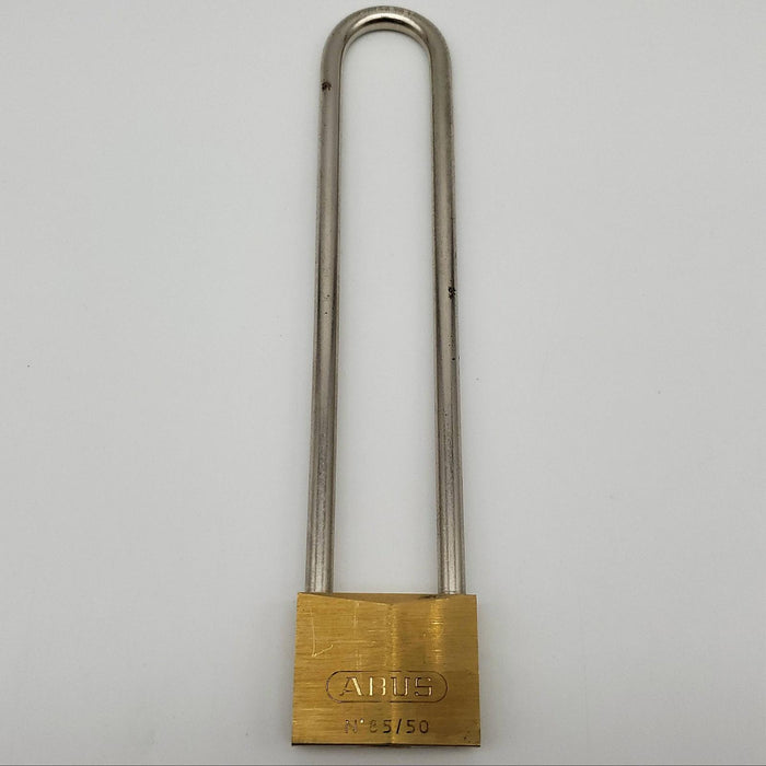 Abus No 85 / 50 Padlock 7-3/4"L x 0.30" D Shackle 2" Wide Body Solid Brass 1