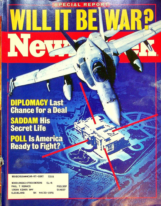 Newsweek Magazine March 2 1998 Saddam UN Kofi Annan Tara Lipinski Ice Skater 1