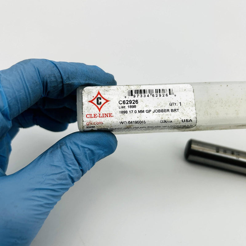 Cle-Line C62926 Jobber Length Drill Bit 1898 17.0MM General Purpose Bright HSS