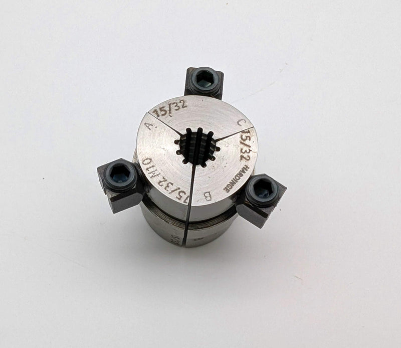 Hardinge M10 15/32" Round Serrated Collet Pads 3-Segment for M10 Collet
