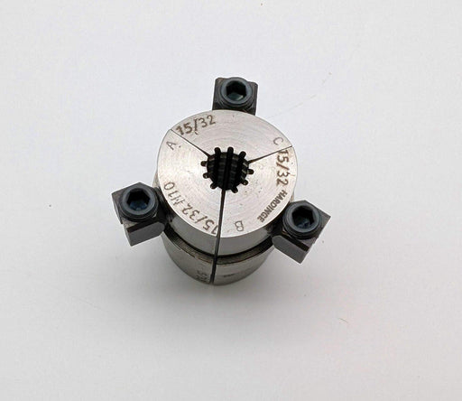 Hardinge M10 15/32" Round Serrated Collet Pads 3-Segment for M10 Collet 1