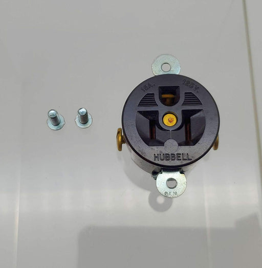 Hubbell 5258 Straight Blade Plug Receptacle 2-Pole 3 Wire 15A 125V Brown 5-15R 1