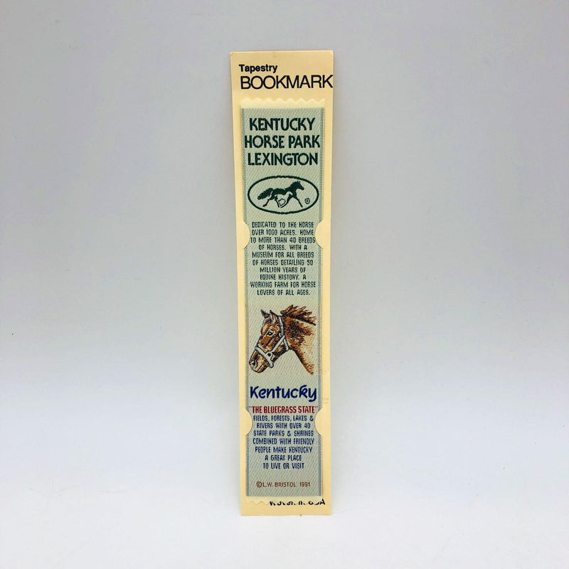 Vintage Kentucky Bookmark LW Bristol 1991 Horse Prk Lexington Souvenir Bluegrass 7