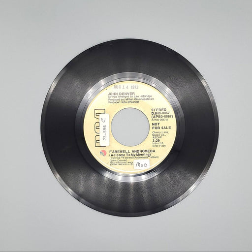 John Denver Farewell Andromeda Welcome To My Morning Single Record 1973 PROMO 1