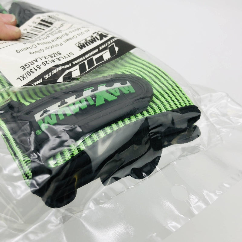 PIP 120-5130 Mechanics Work Gloves Size XL Hi Vis Green Nitrile Palm HPPE 1 Pair 4