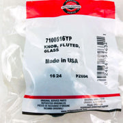Briggs and Stratton 7100516YP Knob Glass Fluted OEM NOS Sealed USA Made 7100516 3