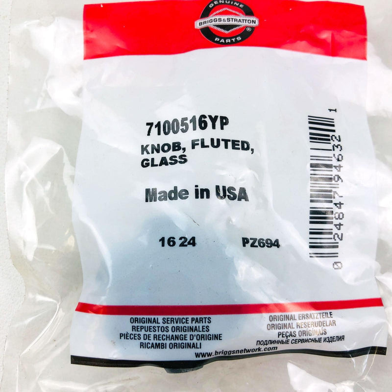Briggs and Stratton 7100516YP Knob Glass Fluted OEM NOS Sealed USA Made 7100516 3