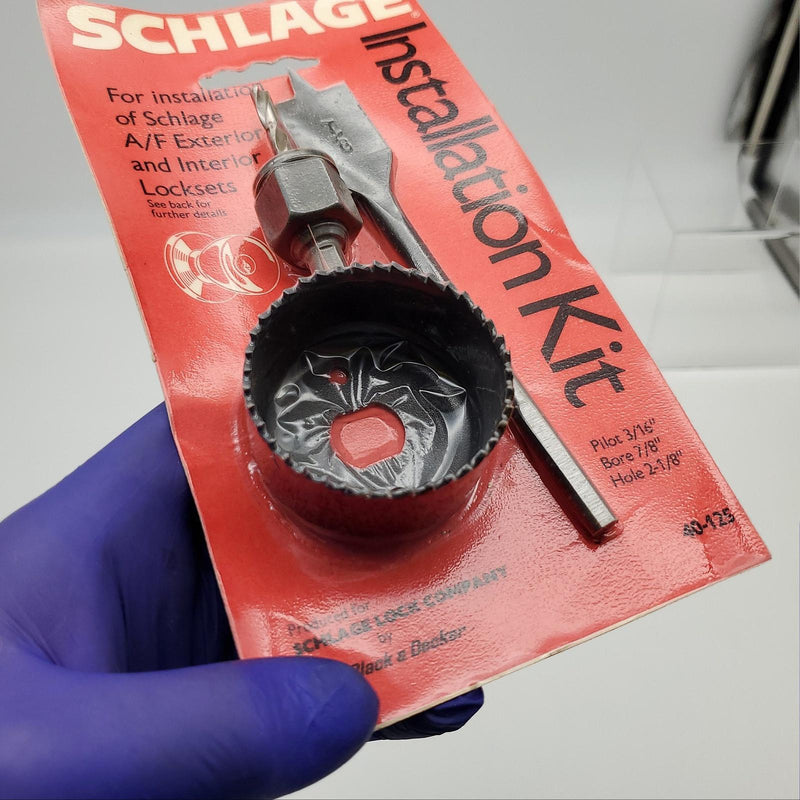 Schlage 40-125 Door Knob Install Kit A/F Series 3/16" Pilot 7/8" Bore 2-1/8 Hole 3