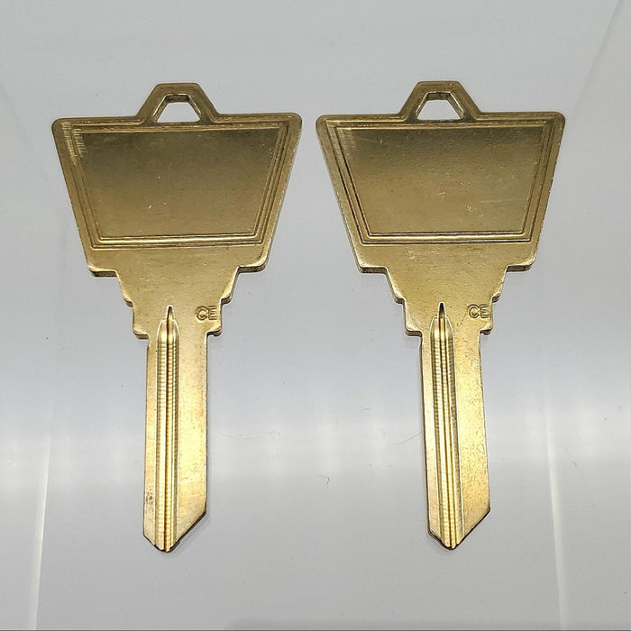 2x Schlage 35-141 CE Key Blanks Large Bow CE Keyway Nickel Silver 6 Pin NOS 2