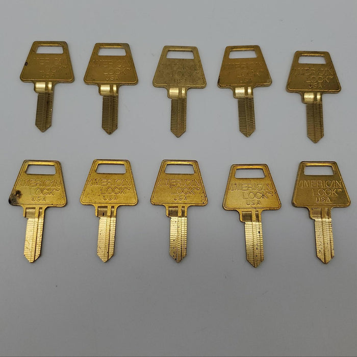 10x American Lock APTKB1 Key Blanks AK5 Keyway Brass 5 Pin NOS 4