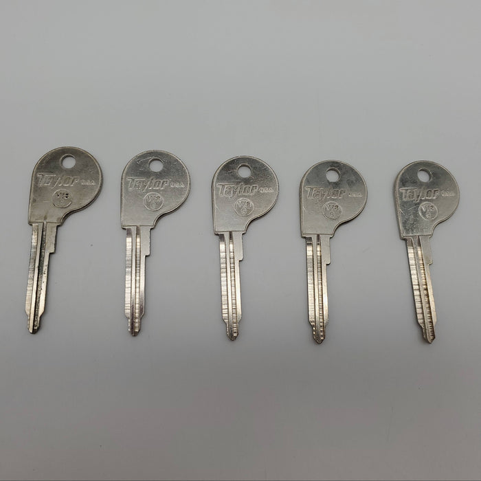 5x Taylor V78G / VW67S Key Blanks Volkswagen Bus, Van 1966 to 1971 Nickel Plated 3