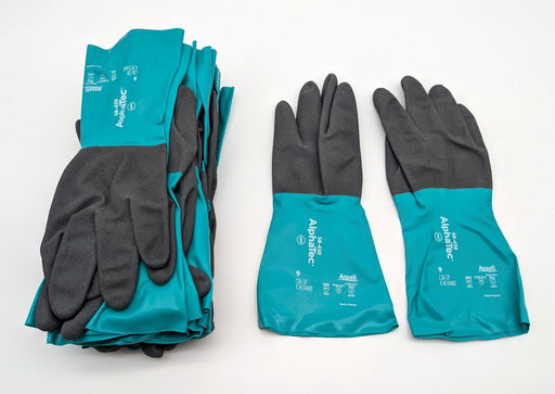 Ansell 58-430 Chemical Resistant Gloves Size Large Nitrile 12" Length 12 Pairs 1