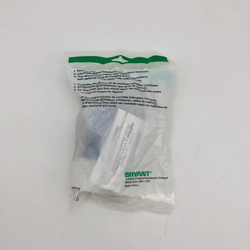 Bryant 70520NC Locking Blade Connector 20A 125 VAC 1‑ph 2‑pole 3‑wire NEMA L5-20 5