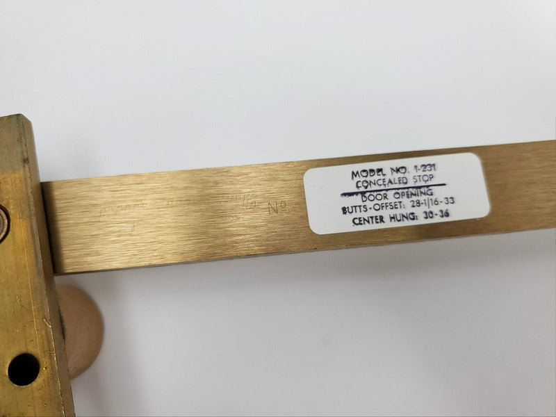 Rixson 1-231 Door Stop Overhead Concealed Satin Bronze Checkmate Series 1 2