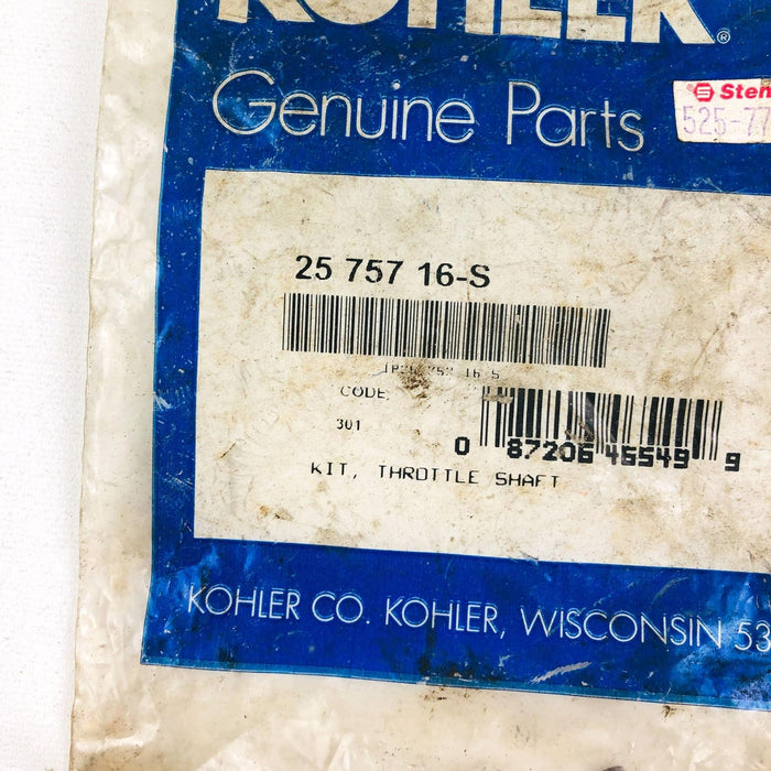 Kohler 2575716S Kit Throttle Shaft OEM NOS 25 757 16-S Engine Parts Incomplete 10