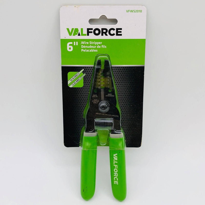 ValForce VFWS2010 Wire Stripper 6" Industrial Heavy Duty 10-18 AWG 12-20 AWG 1