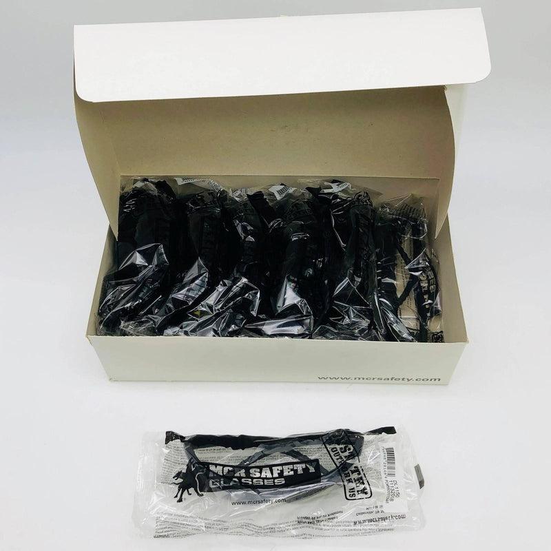 MCR Safety DL1150 Safety Glasses Black Lens Clear Nose Orbital Lightweight 12pk 1