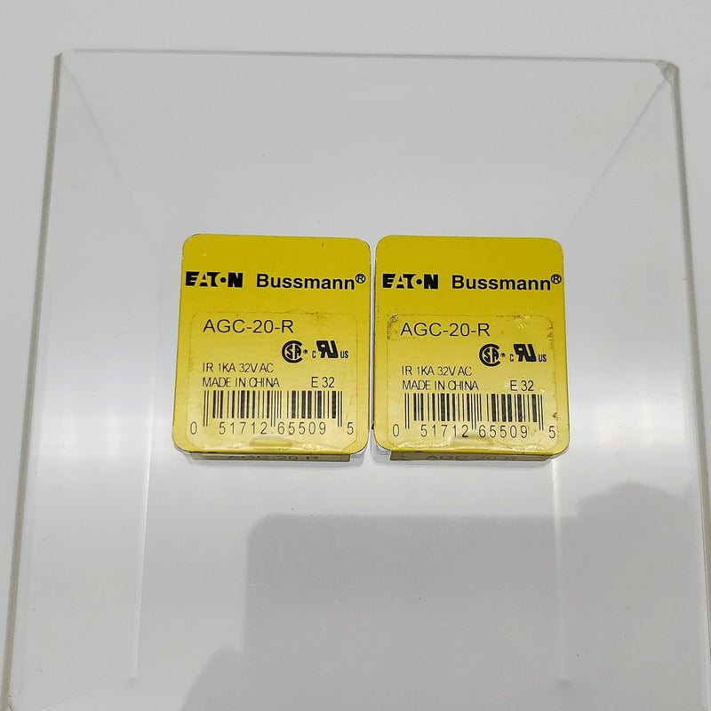Bussmann AGC-20-R Fuses 5A 250V Fast Acting Glass Pack of 10 1