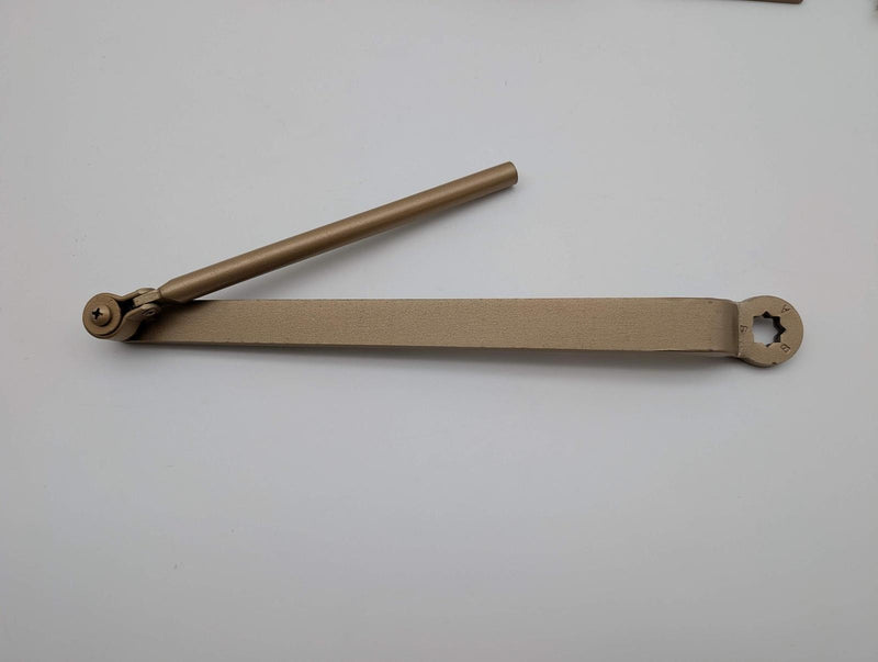 Yale 155BC Narrow Stile Door Closer Tri-Pack Hold Open Backcheck Bronze Lacquer