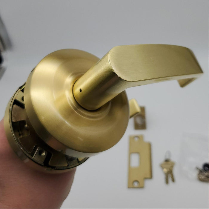 Sargent Door Lever Entry Lock Classroom Satin Brass 2-3/4" BS Schlage Cyl 65G37 4