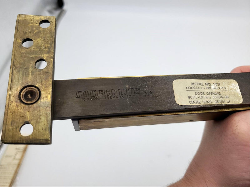 Rixson 1-311 Door Holder Concealed Bronze Heavy Duty Friction Stay Checkmate #1 5