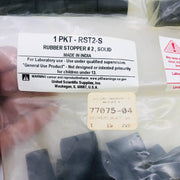 3lbs Wilkens Anderson 77075-04 Rubber Stopper Size 2 Black Solid 20mm TD 16mm BD 3