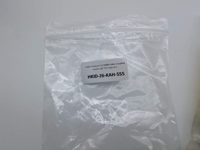 Colder Products PLC20006 Inline Coupling Inserts 3/8" PTF Pack of 2