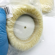 Hi-Tech Industries HB-3175 Mini Buffing Cutting Pad Wool 3.5in Hook and Loop 3pk 4