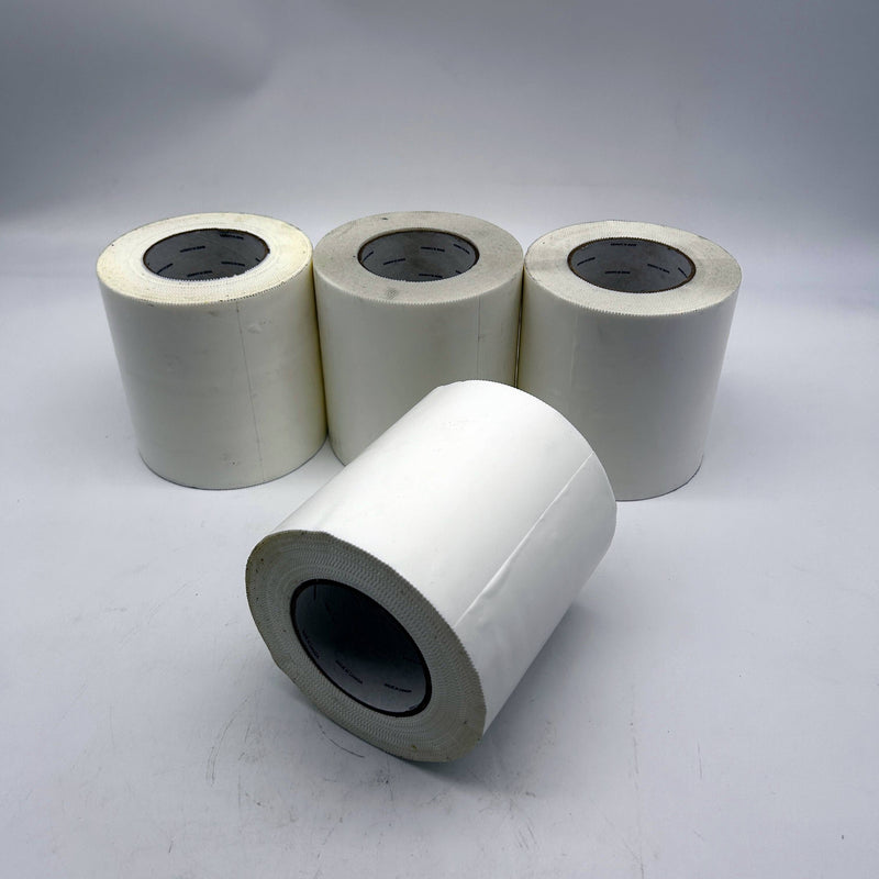 Poly Tape W/ Pinked Edges 144mm X 55m White Tape Product 133WH-144X55PE 4 Rolls