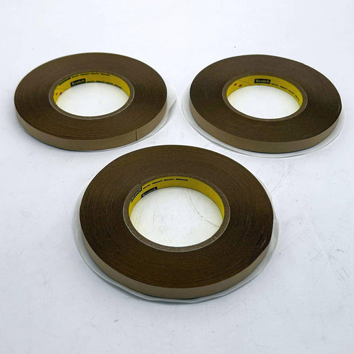 3M 9832 Double Coated Sided Tape 1/2 x 60yd 4.8mil Polyester Film PET 3 Rolls 1