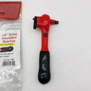 Wiha 12851 Insulated Ratchet 1/4in Drive Reversible Up to 1000 Volt Rated 4