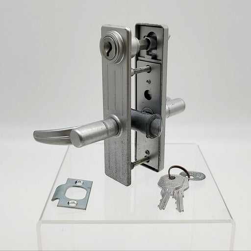Ideal Door Lever Lock 3/4" Backset Aluminum Finish 1-1/4" Thick Doors 300-SK USA 1