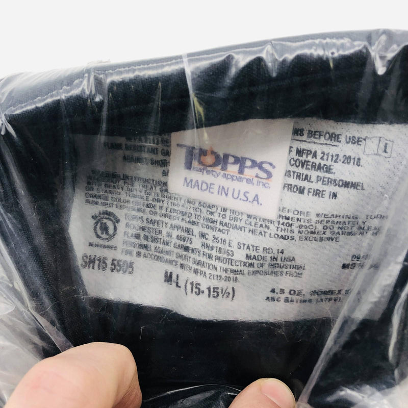 Topps SH155505ML Shirt Nomex Navy Medium Large 15 - 15-1/2 Long Sleeve 2