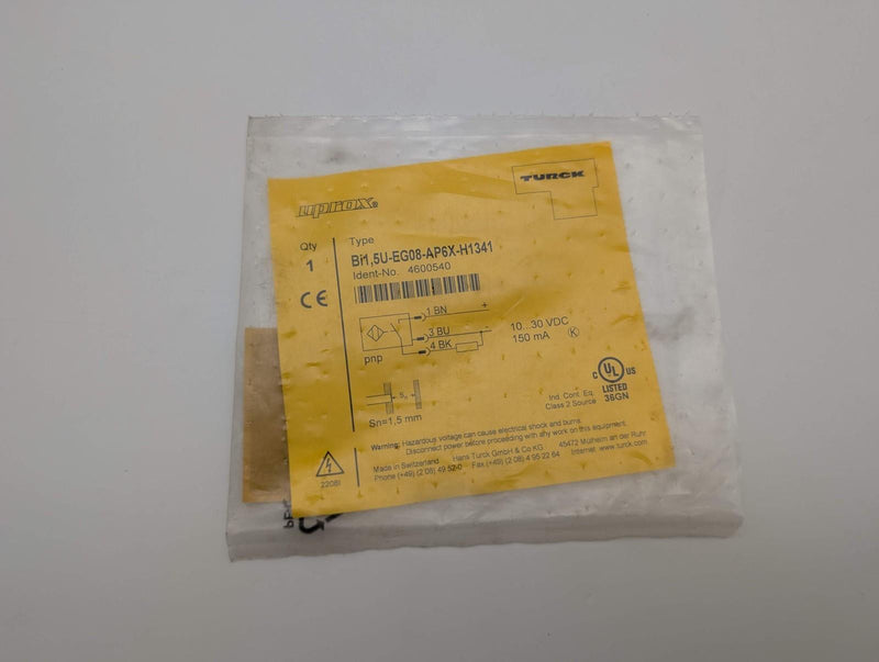 Turck BI1.5U-EG08-AP6X-H1341 Inductive Proximity Sensor M8 x 1 Threaded Barrel