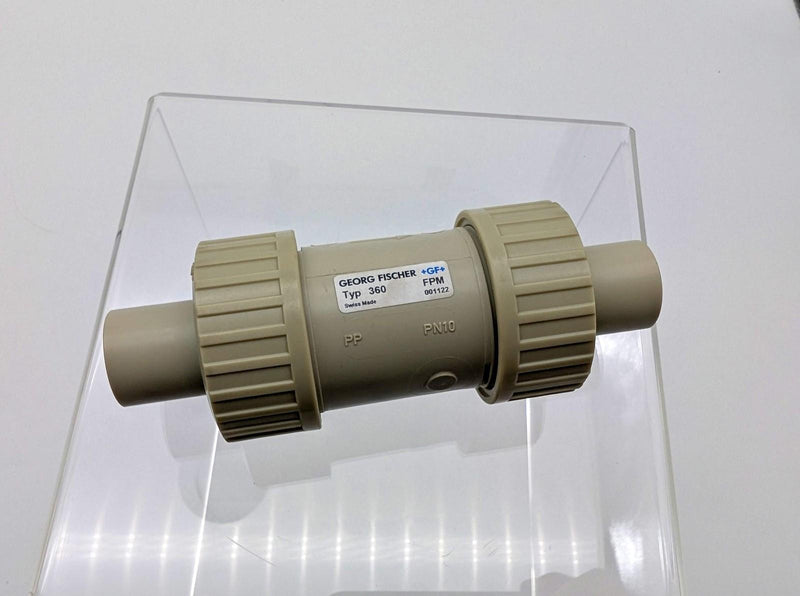 Georg Fischer 25mm Ball Check Valve Butt Fusion PP Body FPM Seals 167.360.493 1