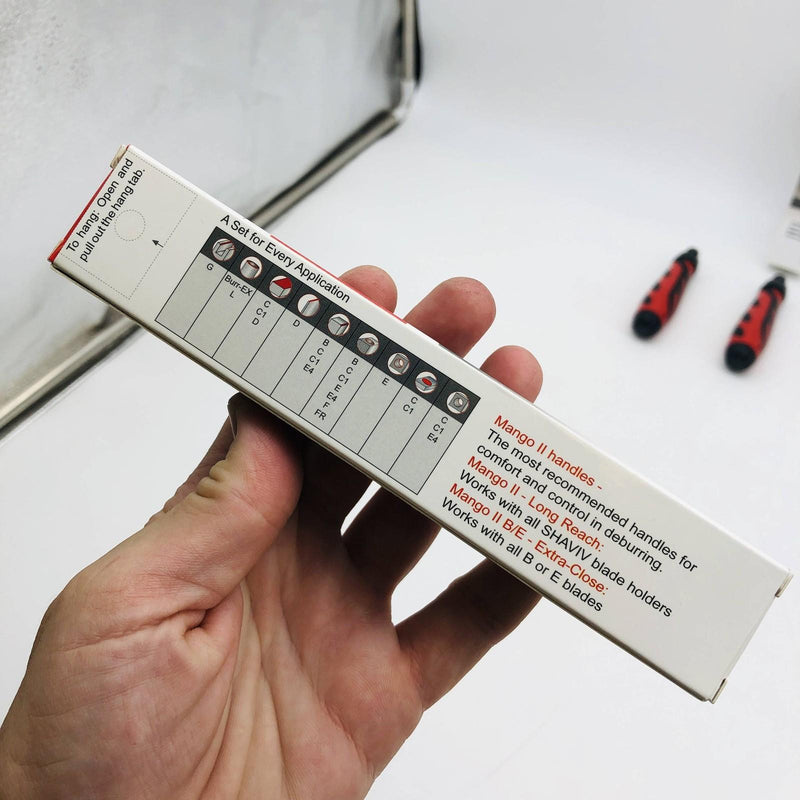 2pk Shaviv Mango 2B Handle Extra Close 152-00009/90053 for B or E Blades 5