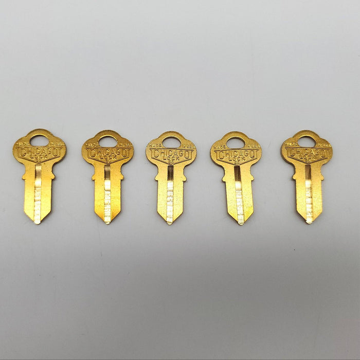 5x Chicago K4XV Key Blanks for Some Double Sided Wafer Locks 1041GB USA Made 4