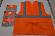3x Cordova V210P High Visibility Safety Vests Orange XL Hook And Loop Closure 1