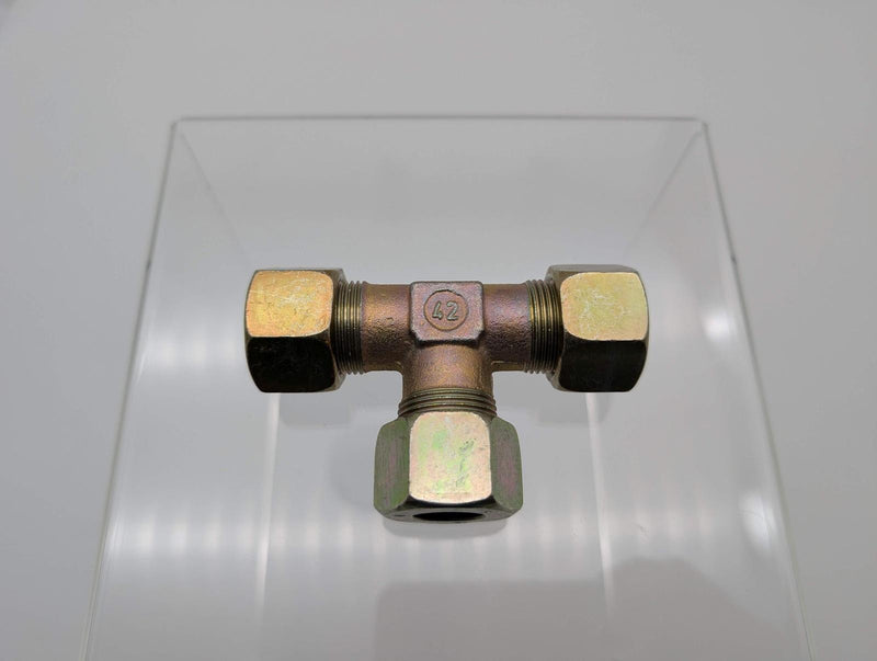 16mm T-Connector Tube Fitting for Size 16 Tubing w/ Tube Nut & Tube Sleeve 2