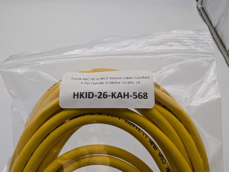 Turck RKC 4T-6 M12 Sensor Cable Eurofast 4 Pin Female 6 Meter U5305-10