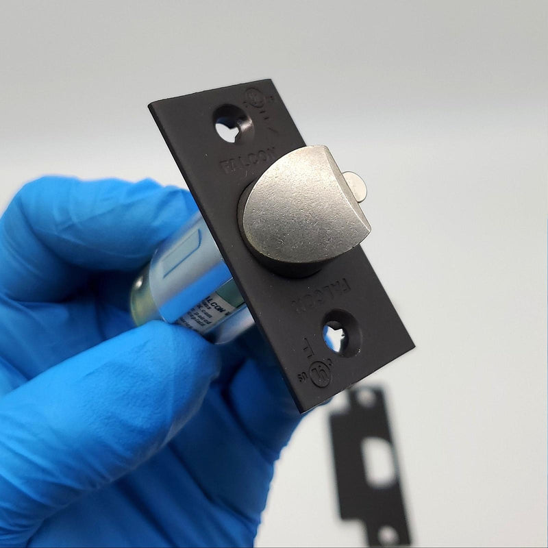 Falcon Door Lever Entry Lock Flat Black Dane 2-3/4" Backset W501CP6D C Keyway 6