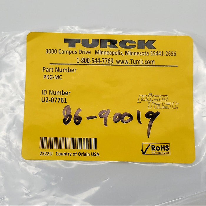 Turck PKG-MC Closure Cap Female M8 Connector Threaded Hand Tighten Picofast 6