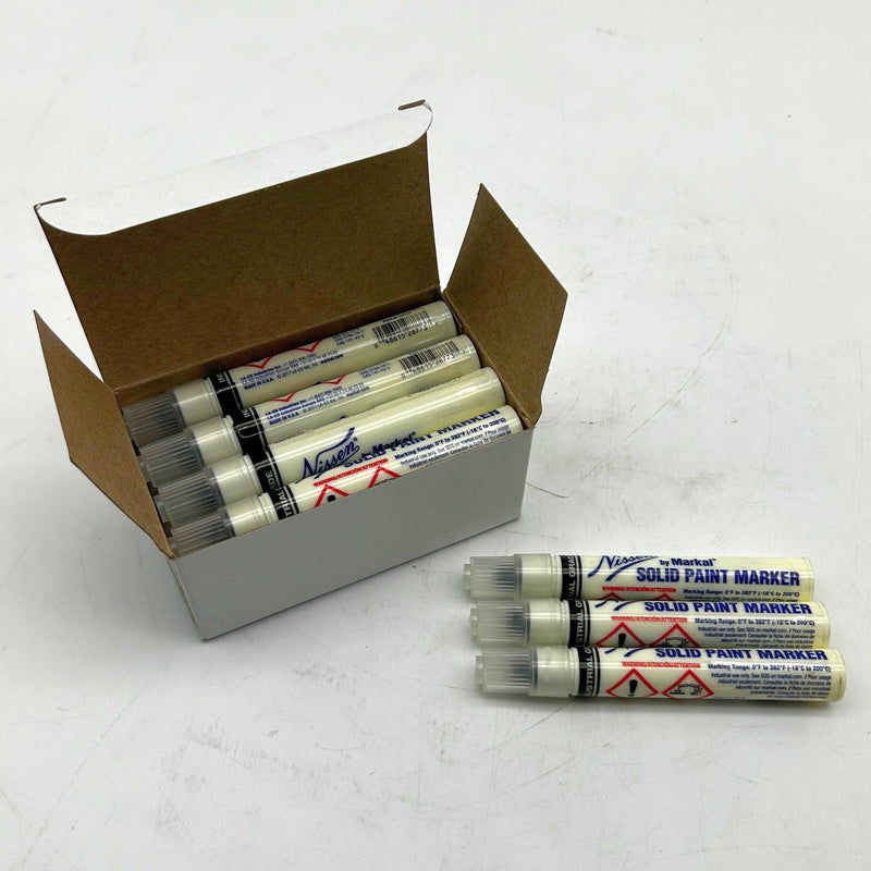 Nissen by Markal 28773 Solid Paint Marker Black Industrial Permanent 15pk 1
