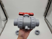 Asahi 1613015 1-1/2" Ball Valve Type 21 CPVC 150 PSI FKM Seals 3