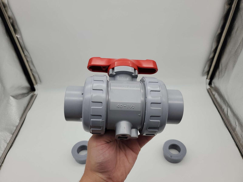 Asahi 1613015 1-1/2" Ball Valve Type 21 CPVC 150 PSI FKM Seals 3