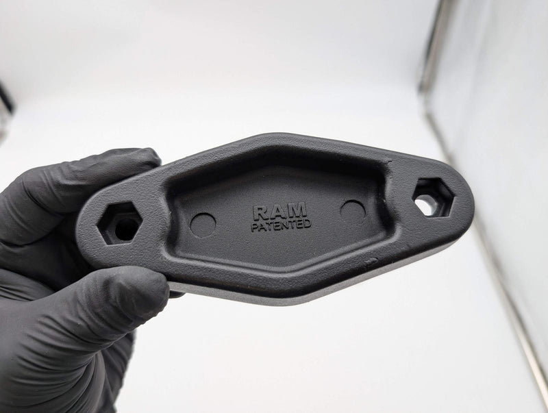 Ram Mounts RAM-D-247U-4 Square Post Clamp Base Size D for Posts Up to 4" Wide 4