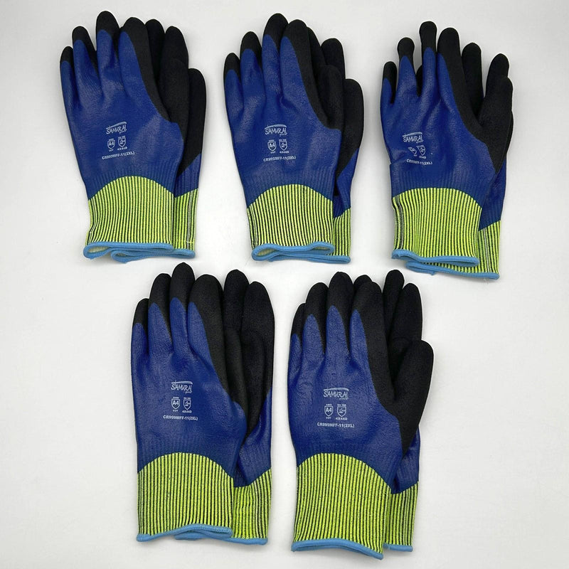 Global Glove CR999MFF Cut Resistant Glove 11 / 2XL Samurai Double Dipped 5 Pairs