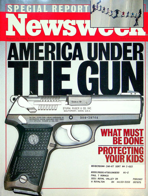 Newsweek Magazine August 23 1999 Gun Violence Firearms Schools Public Places 1