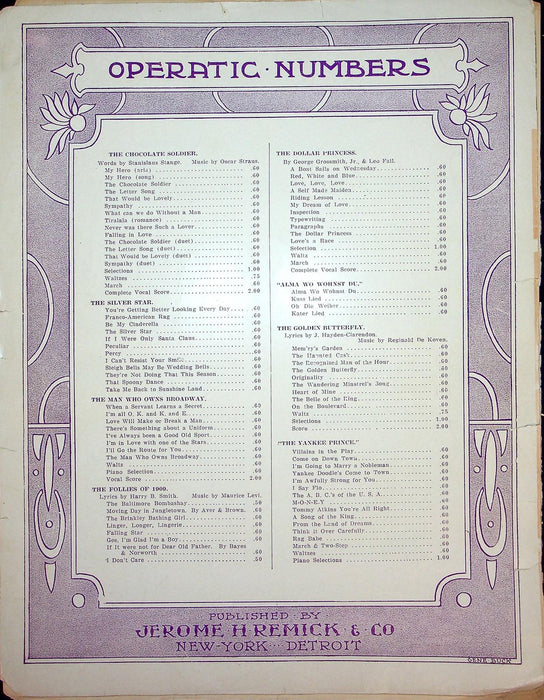 1910 Alma Where Do You Live Sheet Music Large Kitty Gordon Jean Briquet G Hobart 3